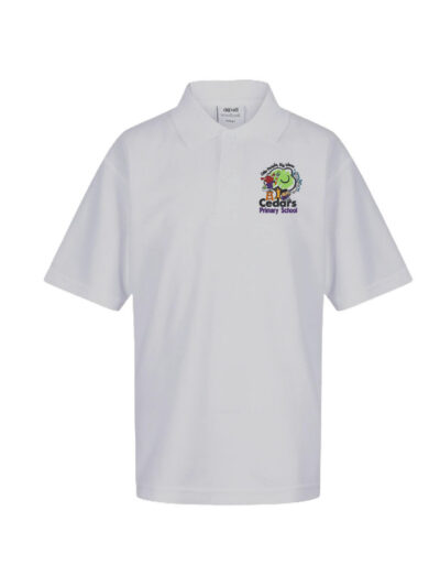 Cedars White Poloshirt