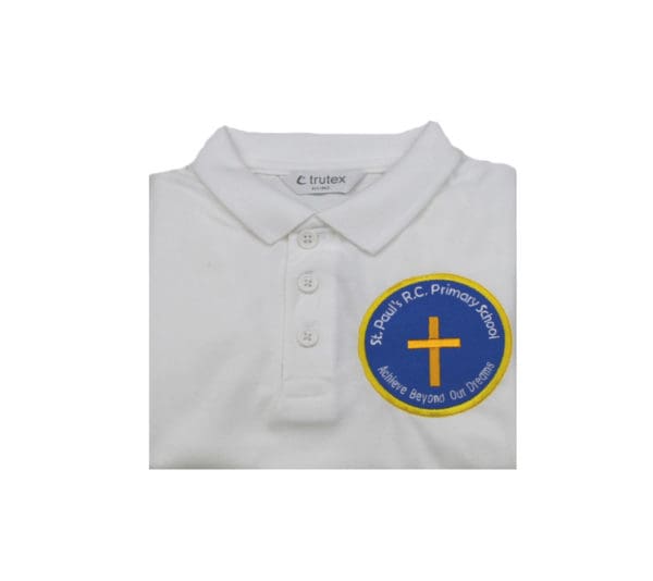 St Pauls Feniscowles White Poloshirt