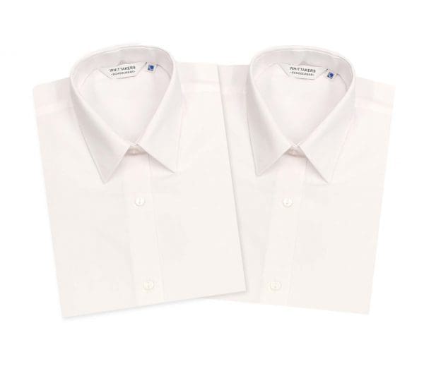 2 Pack White Long Sleeve Blouses