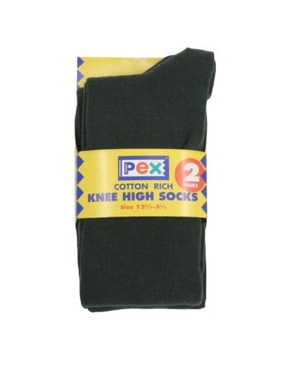 Bottle Green Twin Pack Knee Socks