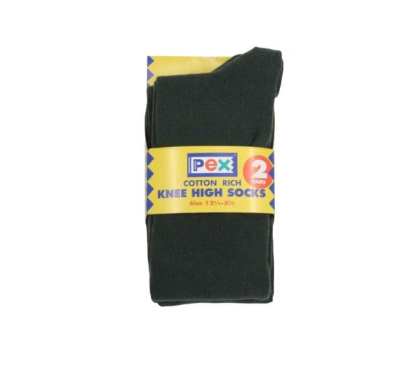 Bottle Green Twin Pack Knee Socks