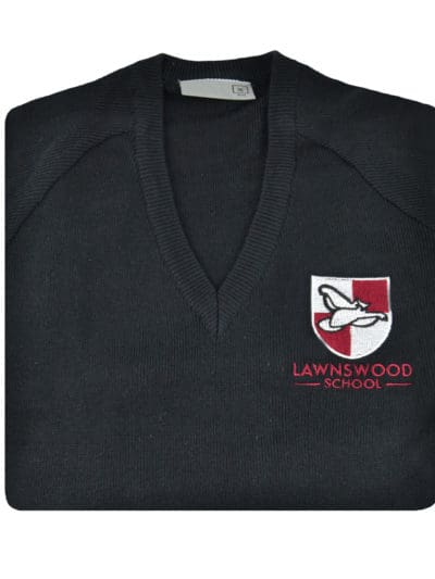 Lawnswood KS4 Black V-Neck Jumper