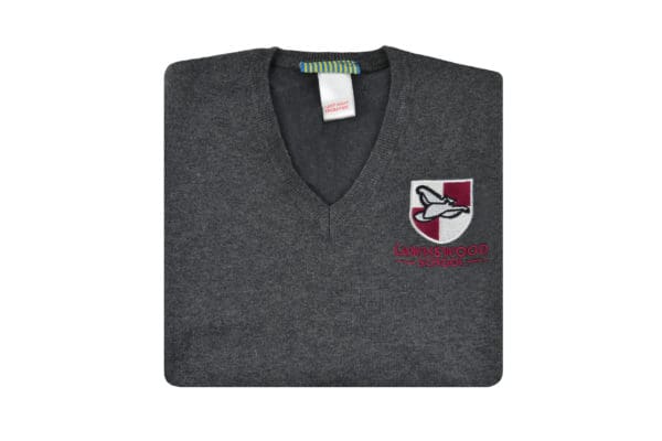 Lawnswood KS3 Grey V-Neck Jumper