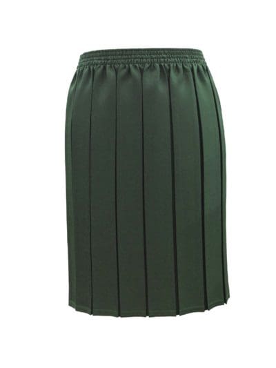 Bottle Green Box Pleat Skirt