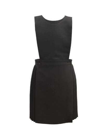 Black Bib Front Pinafore Dress