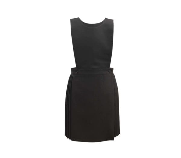 Black Bib Front Pinafore Dress