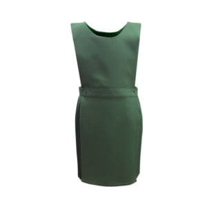 bottle green pinafore dress