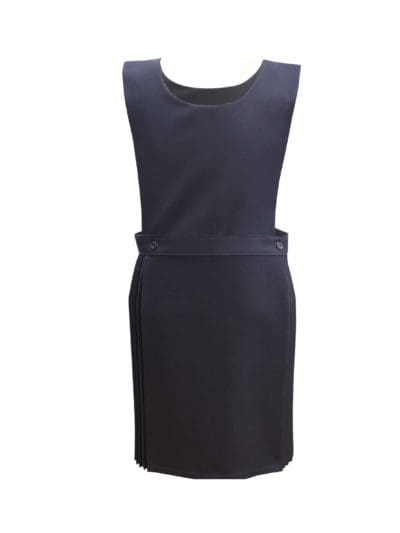 Navy Blue Bib Front Pinafore Dress