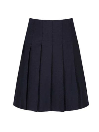 Girls Navy Stitch Down Skirt