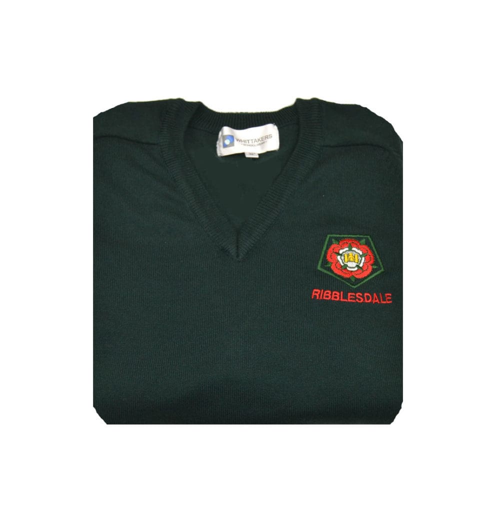 Ribblesdale Green Jumper Whittakers School Wear