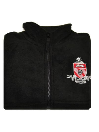 Froebelian Black Badged Fleece Jacket