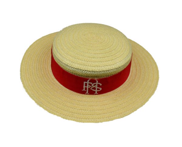 Froebelian Straw Boater Hat