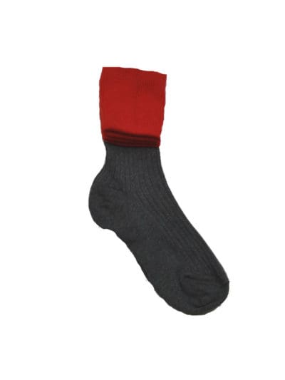 Froebelian Grey/Red Socks
