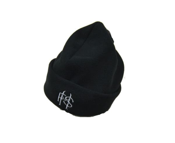 Froebelian Black Badged Fleece Hat