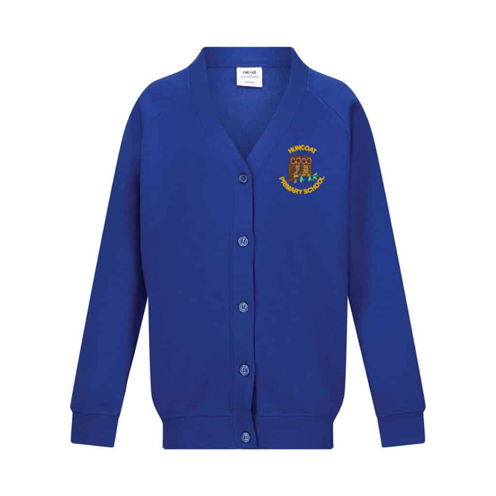 Huncoat Primary Royal Cardigan - Whittakers School Wear