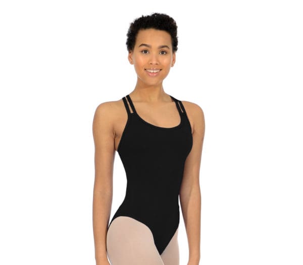 Double Strap Sophie Black Leotard