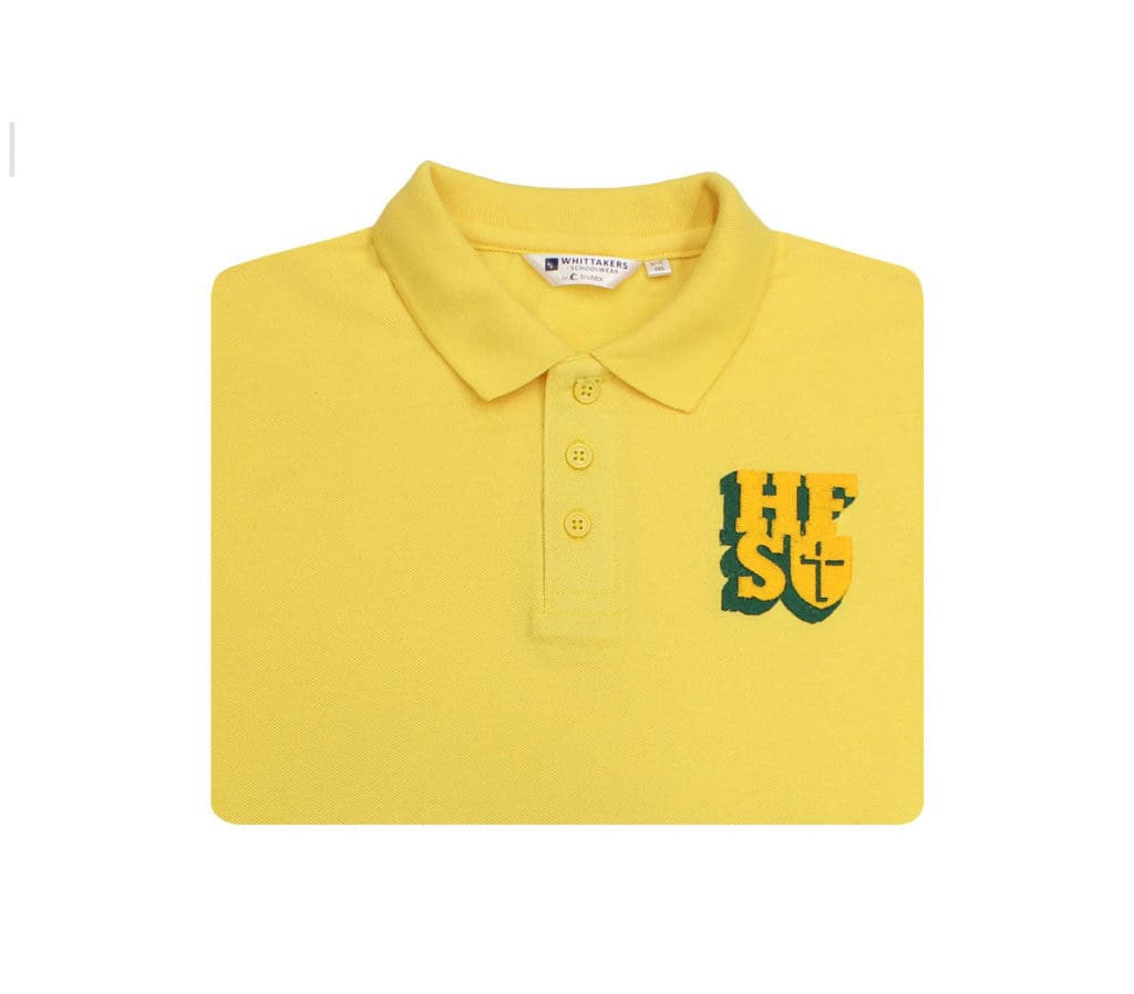 Holy Family Yellow Polo Shirt - Whittakers School Wear