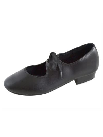 Low Heel Black Tap Shoes