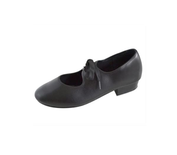 Low Heel Black Tap Shoes