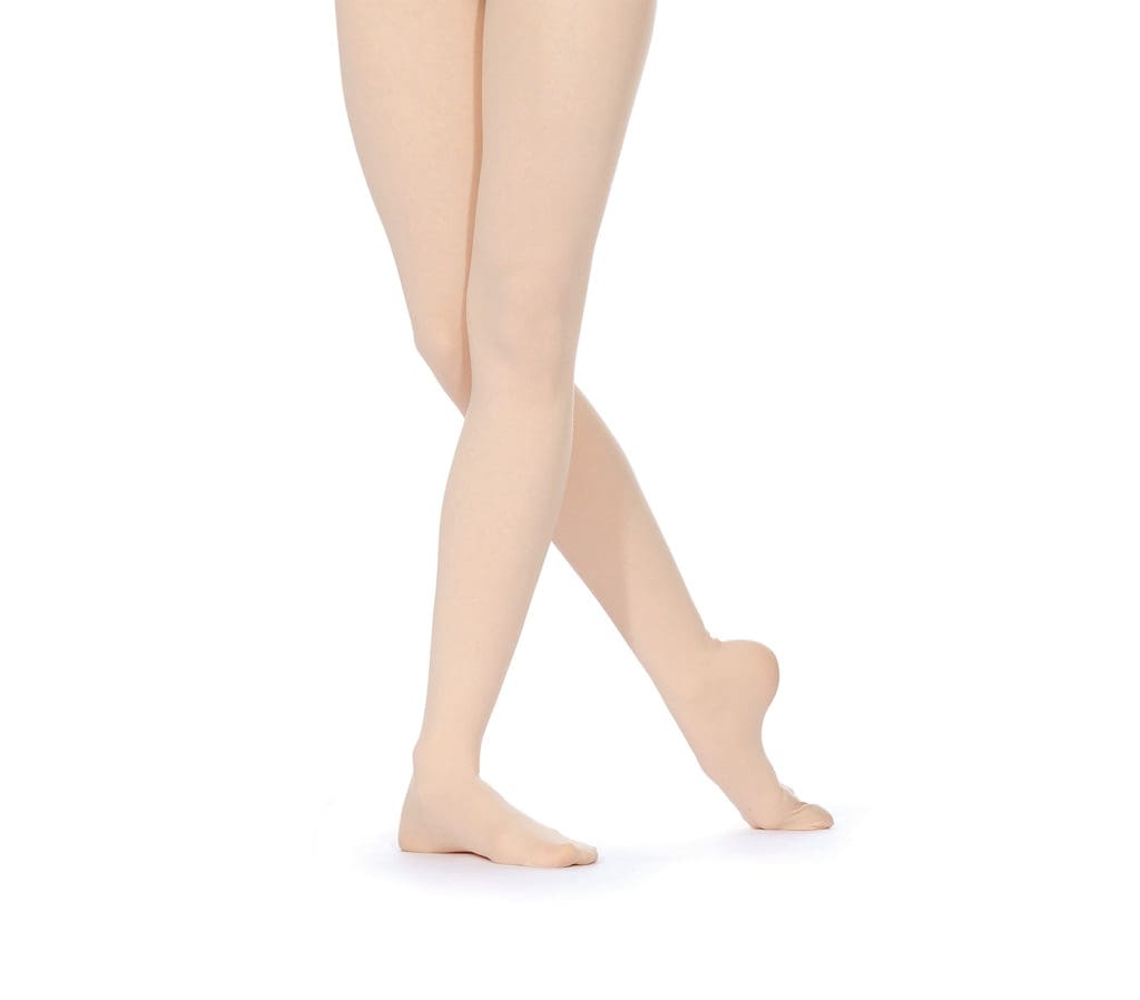 JAMRID Girls Ballet Tights - Pink Convertible Dance Tights (1-3 Pairs, Sizes S-XL)