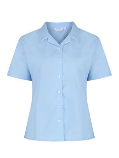 Rever Collar Twin Pack Blue Blouse