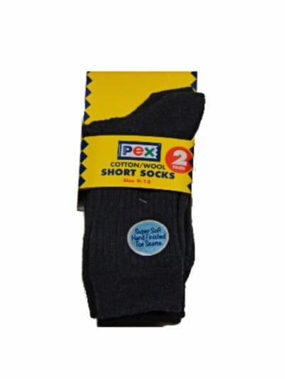 2 Pack Ribbed Short Socks