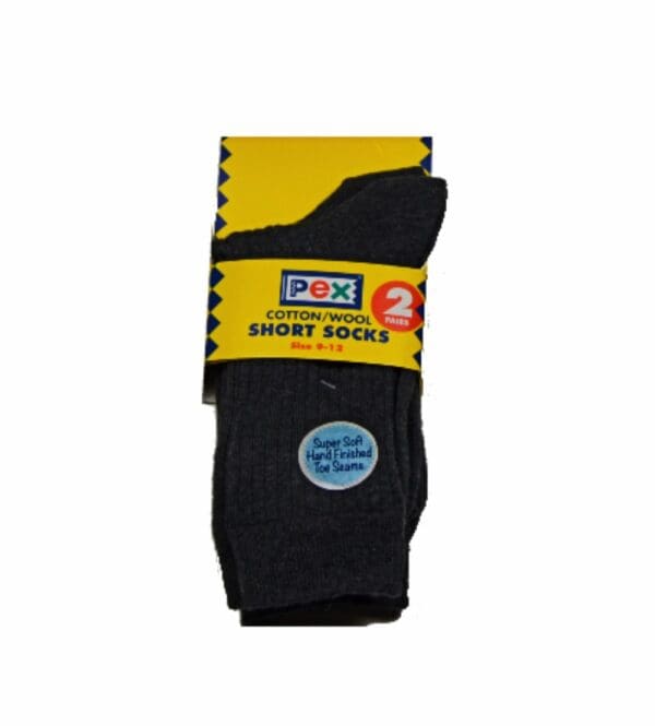 2 Pack Ribbed Short Socks