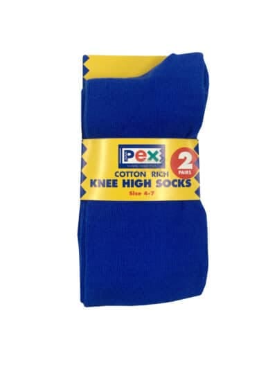 Royal Blue Twin Pack Knee Socks