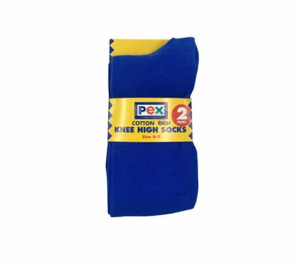 Royal Blue Twin Pack Knee Socks