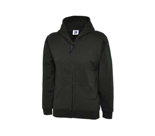 Plain Black PE Overhead Or Zipped Hoodie - Image 2