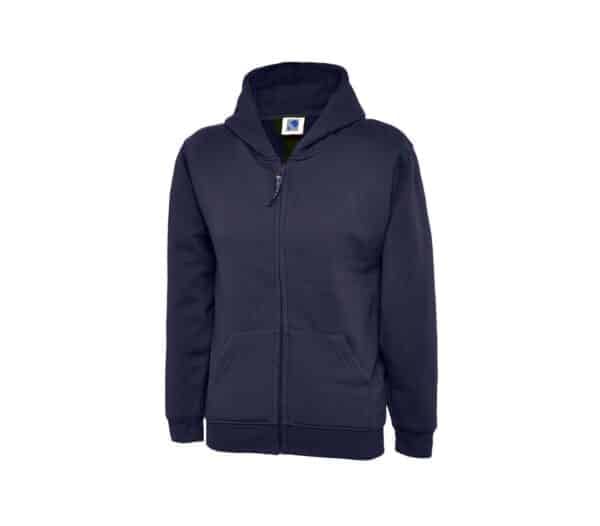 Plain Navy PE Overhead or Zip Hoodie - Image 2