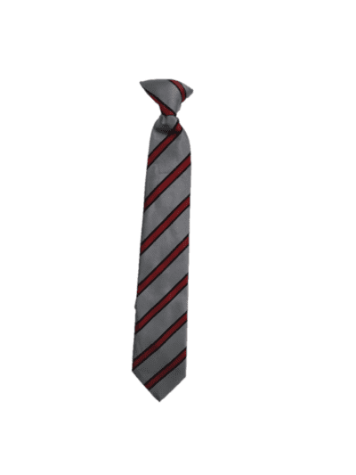 STAR TIE SILVER/RED CLIP ON