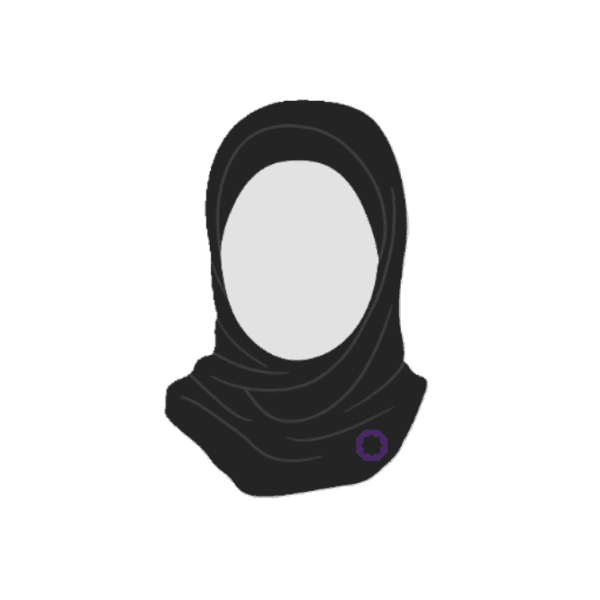 STAR HEADSCARF BLACK/PURPLE