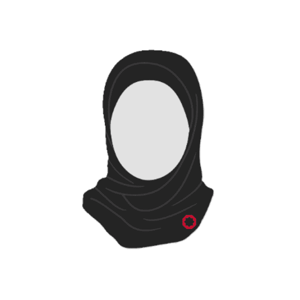 STAR HEADSCARF BLACK/RED