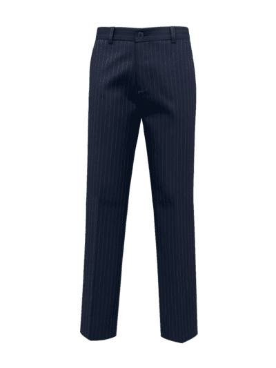 NAVY PINSTRIPE SUIT TROUSERS