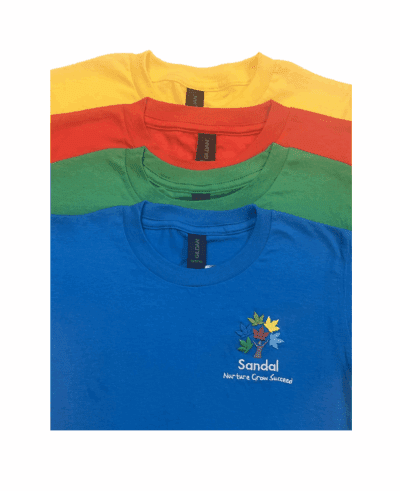 Sandal Primary PE T-Shirts 4 colours