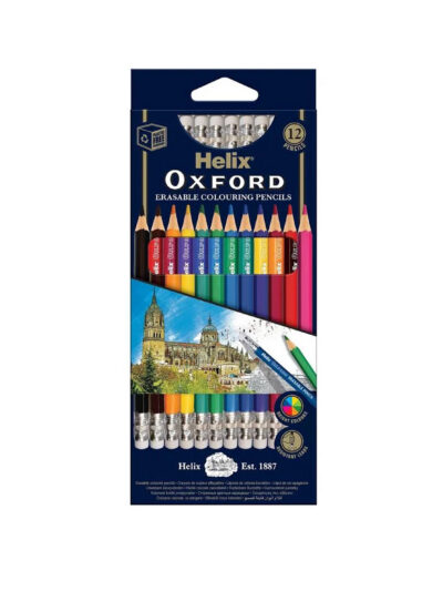 Helix Oxford Colouring Erasable Pencil x12
