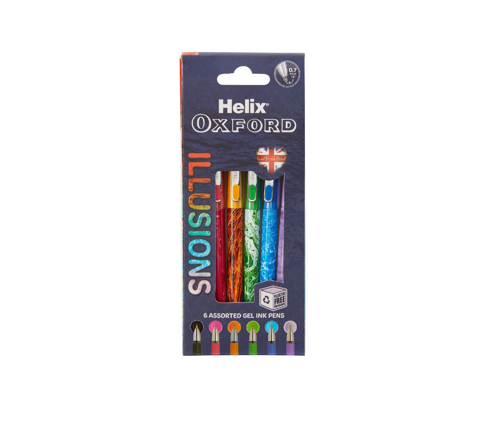 Helix Oxford Illusions Gel Pens x6