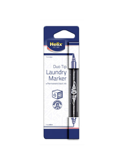 Helix Dual Tip Fabric Laundry Pen Black