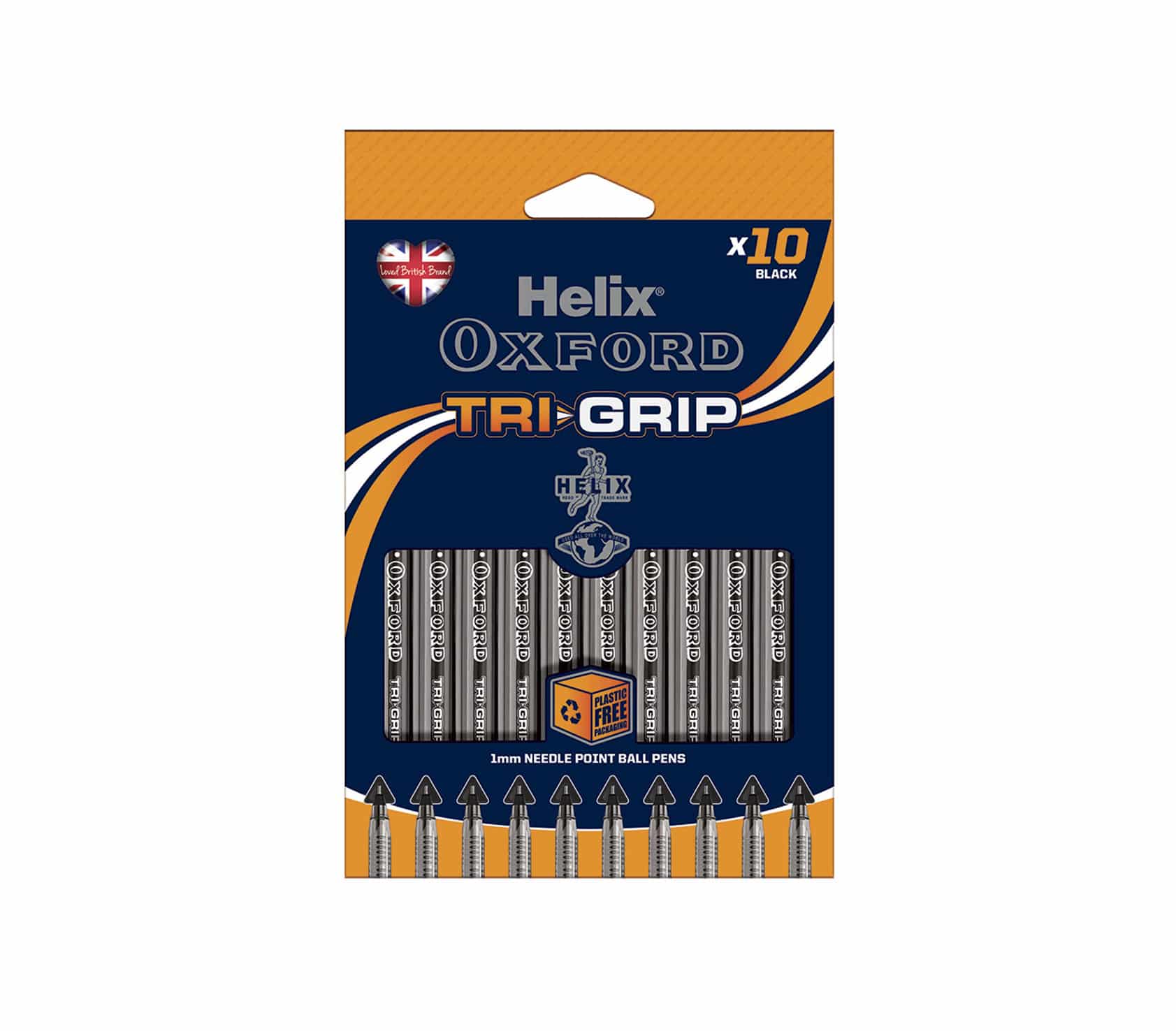 Helix Oxford Tri-Grip Pens x10