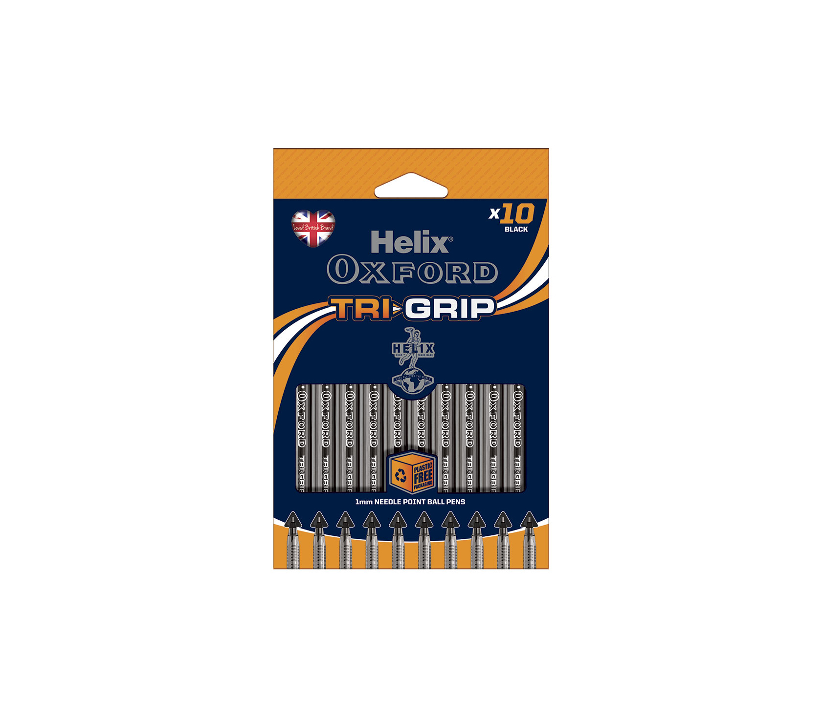 Helix Oxford Tri-Grip Pens x10