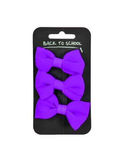 3 Pack Of Bows Purple