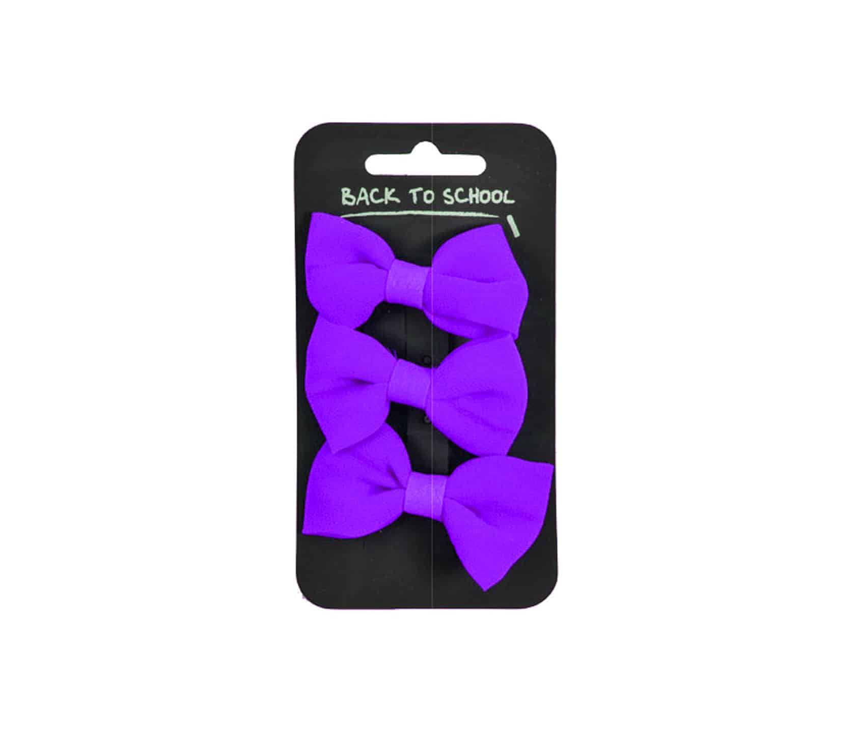 3 Pack Of Bows Purple