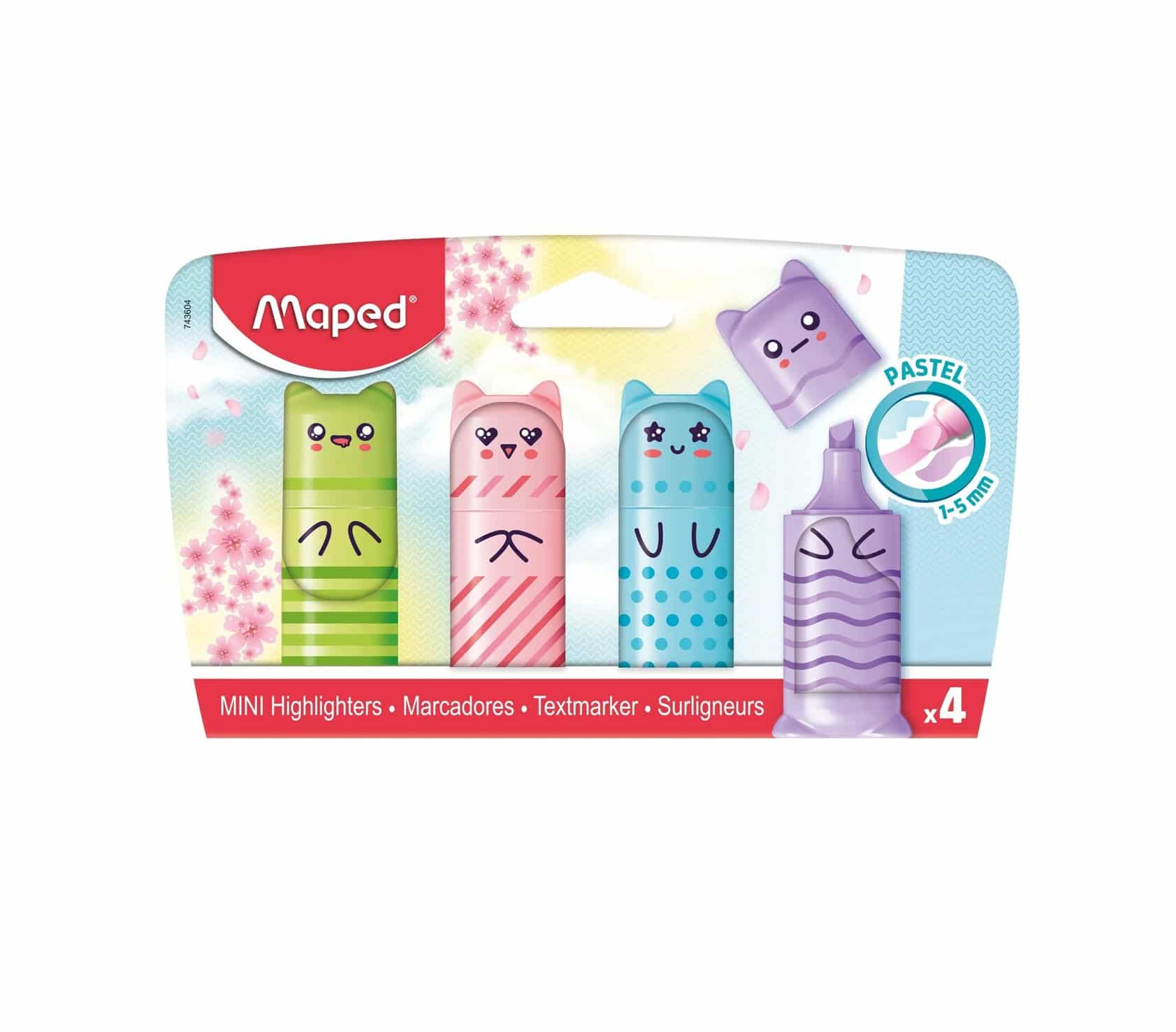 Maped Mini Pastel Character Highlighters
