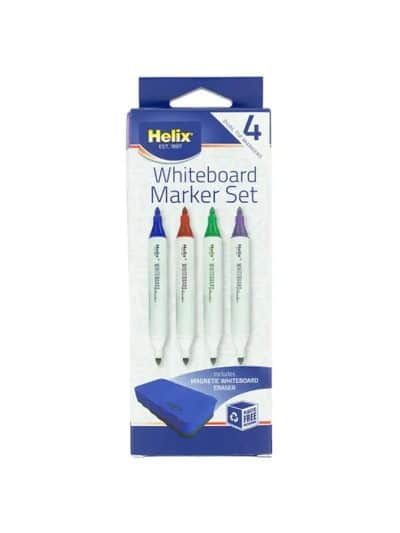 Helix Dual-Tip Whiteboard Marker Set of 4