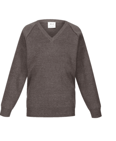 Plain Grey V Neck Jumper