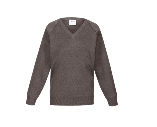 Plain Grey V Neck Jumper